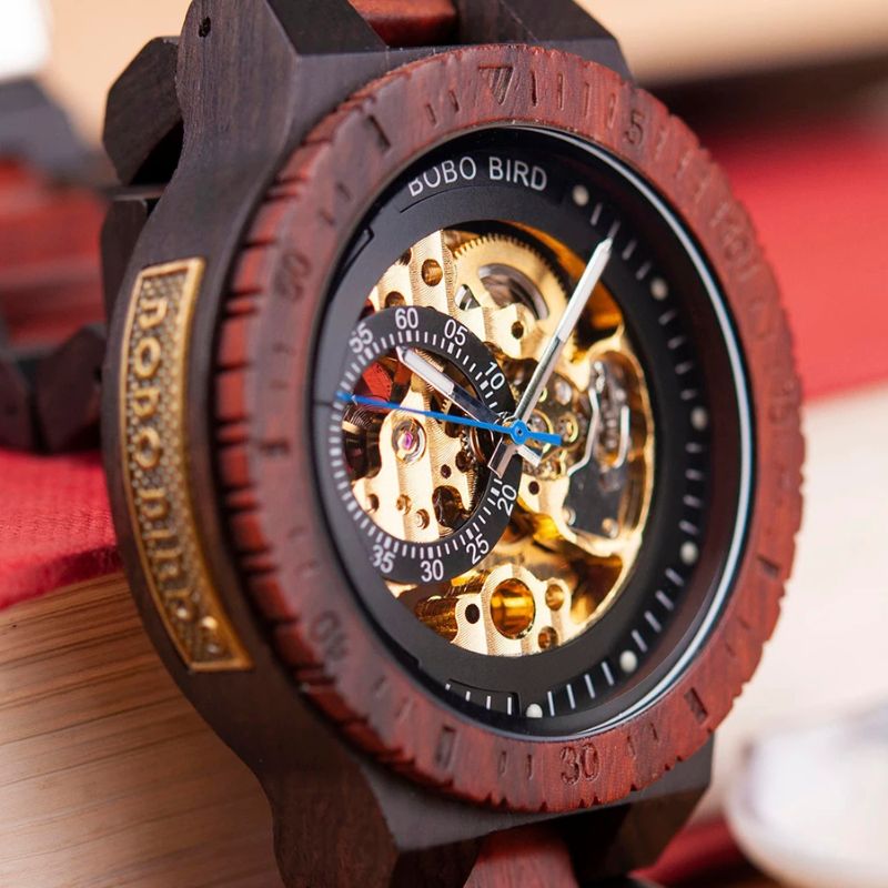 Herren Automatik Holzuhr Skelett – Rotwald Herren Automatik Holzuhr Skelett - Rotwald – Bild 5