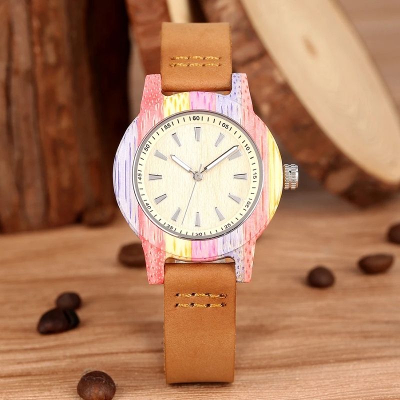 Holzuhr Damen – Rosé Aurora Holzuhr Damen – Rosé Aurora