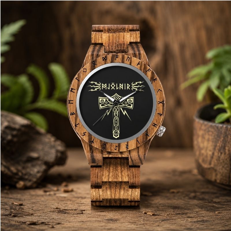 Holzuhr Herren – Mjölnir Thor Edition Holzuhr Herren – Mjölnir Thor Edition