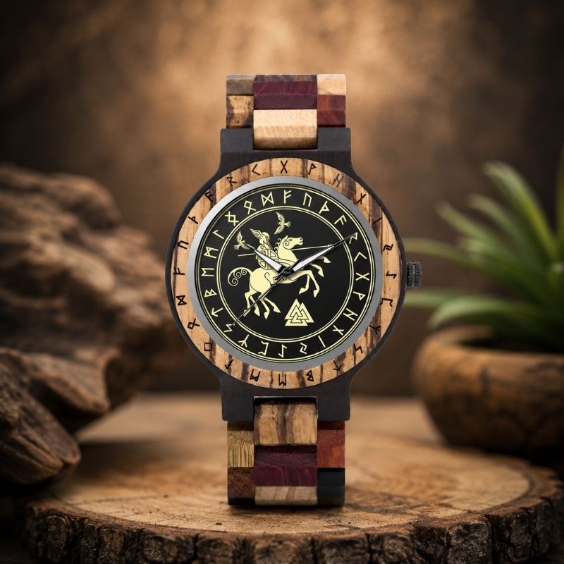 Holzuhr Herren – Odin Runenreiter Edition Holzuhr Herren – Odin Runenreiter Edition